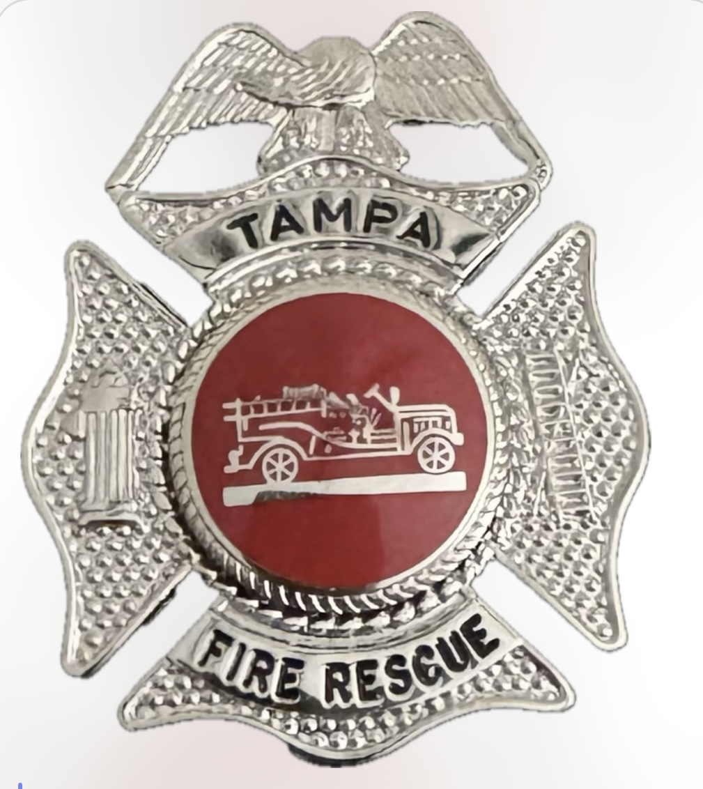 TAMPA FIRE RESCUE DRIVER ENGINEER MALTESE-WALLET BADGE